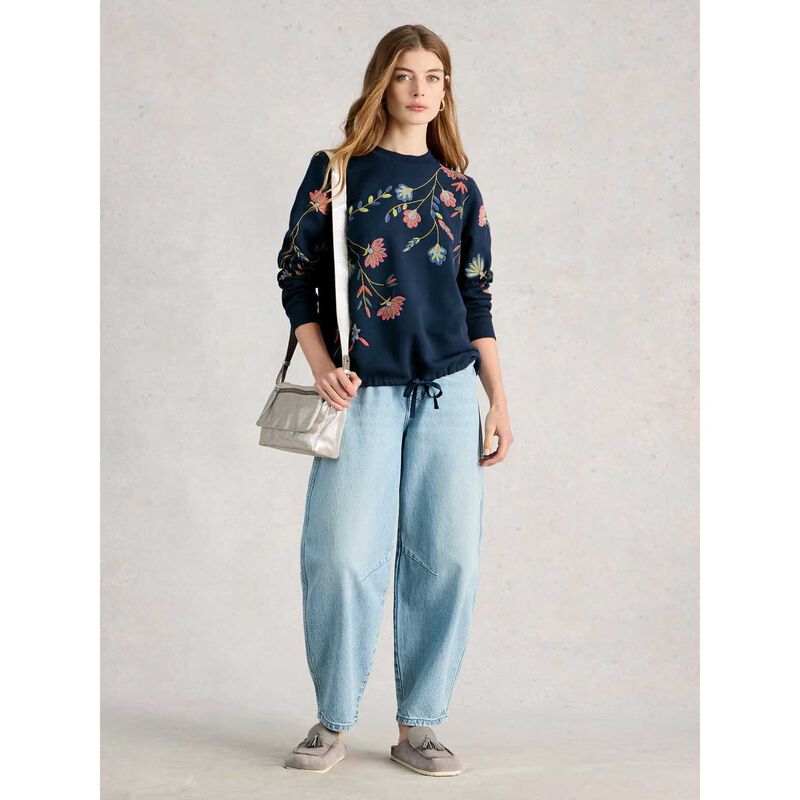 White Stuff Floral Embroidered Sweat image number 3